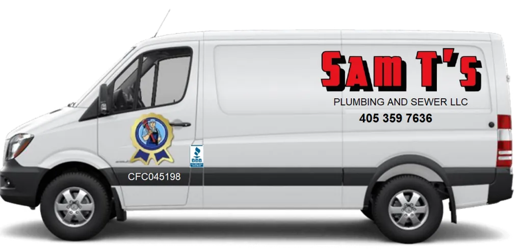 Sam T's Plumbing and Sewer service van